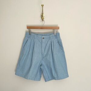 Vintage chambray high-waisted shorts